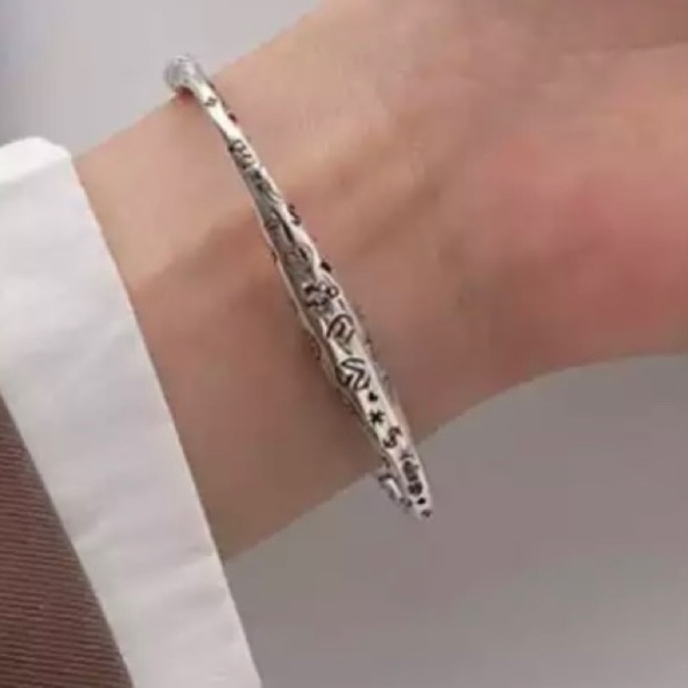 Solid 925 Sterling Silver Adjustable Bracelet - image 2